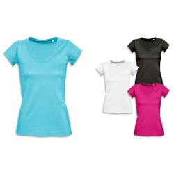 Magliette donna, con bordi a taglio vivo arrotolati Magliette donna, con bordi a taglio vivo arrotolati