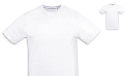 T-shirt uomo, poliestere 160gr. ideale per la sublimazione