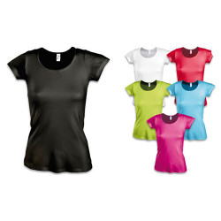 Maglia donna sfiancata, scollo rotondo Maglia donna sfiancata, scollo rotondo