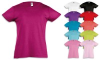 T-shirt bambina manica corta, punto vita sfiancato