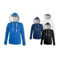 Felpa donna con cappuccio e Zip nascosta