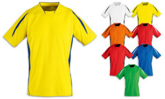 Maglia adulto scollo a V, bande traspiranti sui lati
