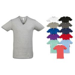 T-shirt scollo a V profondo, stile trendy T-shirt scollo a V profondo, stile trendy