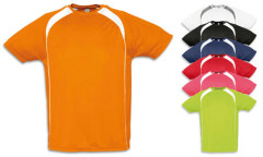 T-shirt in poliestere effetto traspirante
