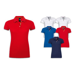 Polo donna finiture Colorate