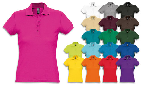 Polo donna, con punto vita sfiancato Top promozionale