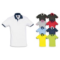 Polo unisex con finiture a contrasto