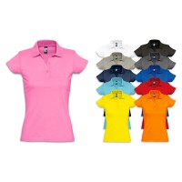 Polo donna, jersey liscio