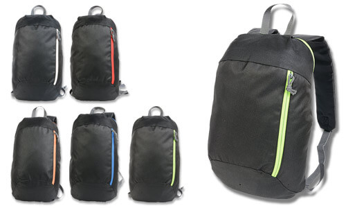 Zainetto base nera apertura con zip laterale